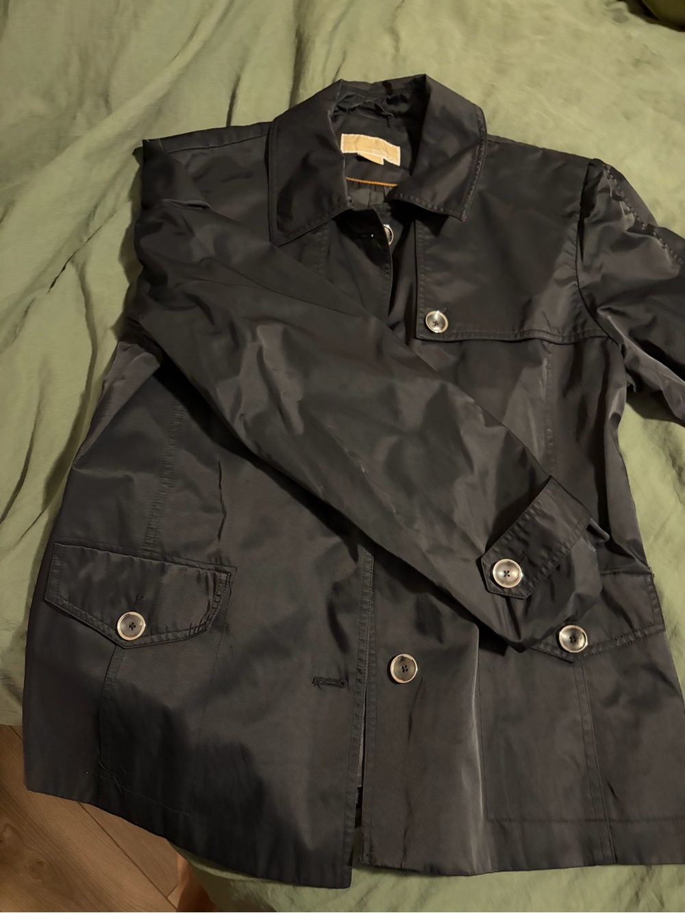 Michael Kors Women's Black Trench Coat Jacket